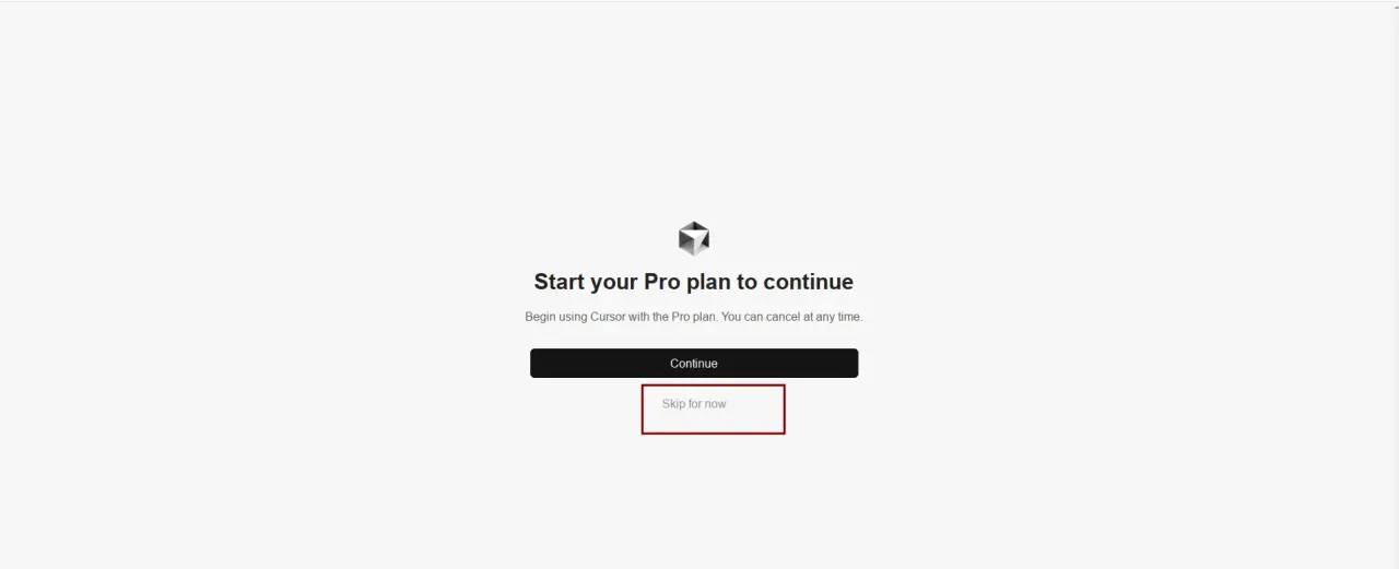 Start your Pro plan - Skip for now